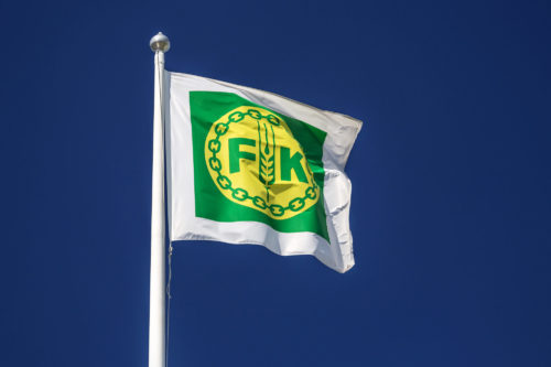 Flagg med FK logo